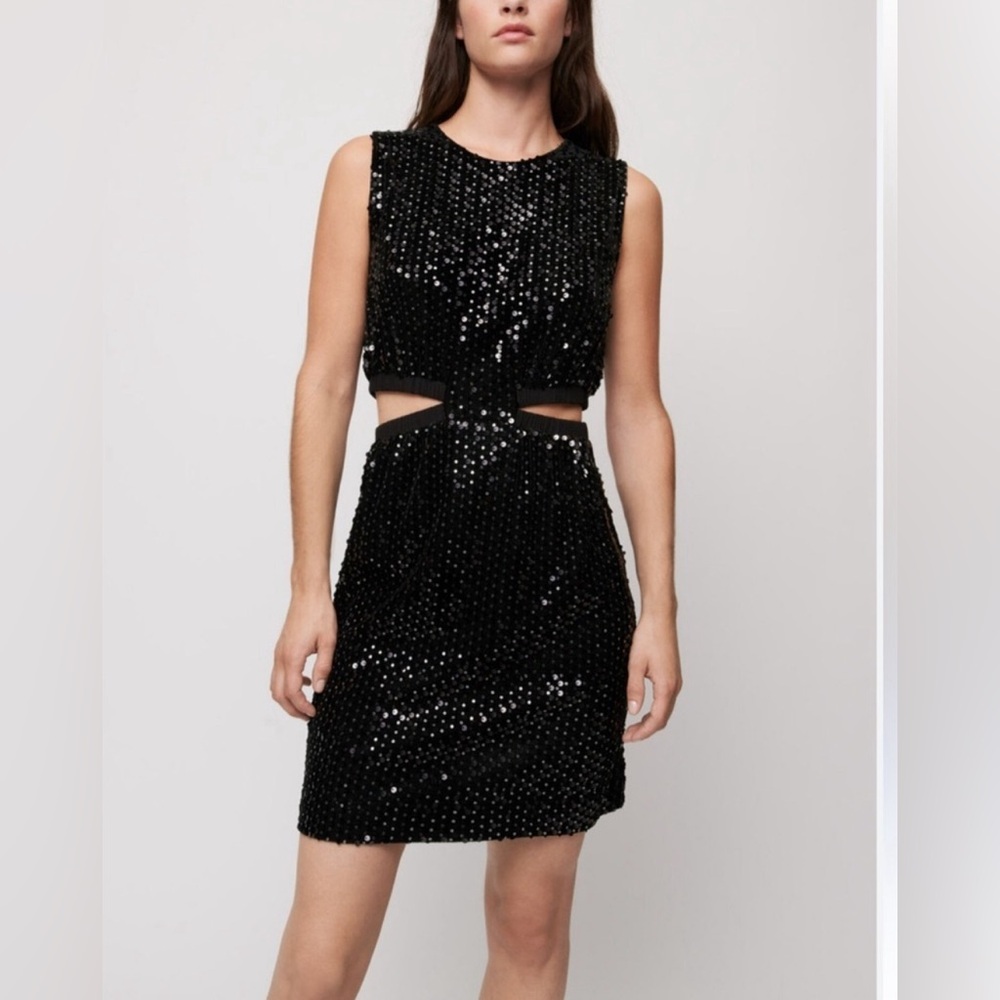 Maje mini black dress. Size 38